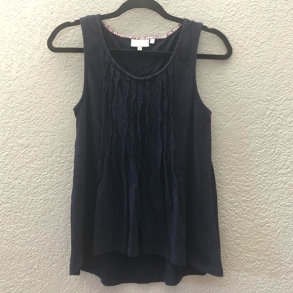 Anthropologie Deletta ruffle detail tank top